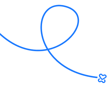 Blue curve decoration